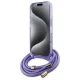 Guess iPhone 16 vāciņš Crossbody Cord Script MagSafe, violets