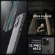 Spigen iPhone 15 Pro Max vāciņš Ultra Hybrid, caurspīdīgs melns