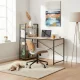 ModernHome datorgalds ar 3 plauktiem, 120x60 cm, gaišs ozols