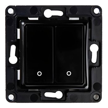 Shelly sienas slēdzis 2 pogas (melns) | wall switch button (black)