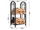 Firewood Rack + Fireplace Tools 4 pcs.