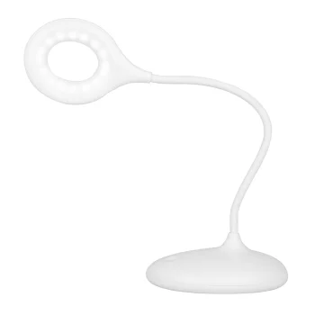 Activeshop Ring LED Snake galda lampa ar regulējamu gaismu, balta