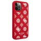 Guess Peony Collection silikona vāciņš Apple iPhone 12 Pro Max, sarkans