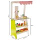 Kruzzel 00024888 Wooden Toy Shop Stand with Accessories for Kids