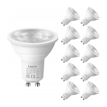 Светодиодные лампы LEPRO 200082-DW-EU-10 GU10, 3.6 Вт, 345 лм, 6500K, 38°, 10 шт.