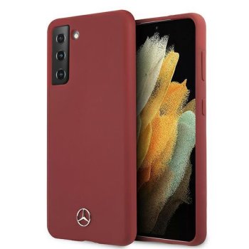 Mercedes Samsung Galaxy S21+ vāciņš Silicone Line, sarkans