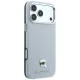 Чехол Karl Lagerfeld Grained Karl Head Metal MagSafe для iPhone 18 Pro / 17 Pro, серый