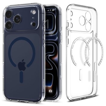 Spigen Ultra Hybrid MagSafe Phone Case Cover iPhone 17 Pro Max - Clear Navy Blue