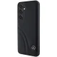 Чехол Mercedes для Samsung Galaxy S24+ Leather Curved Stitches, черный