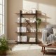 Стеллаж лофт индустриальный для гостиной 4 полки металл ModernHome