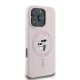 Karl Lagerfeld Silicone Karl&Choupette Heads MagSafe Case for iPhone 16 Pro Max, Pink