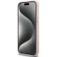 Guess iPhone 15 Pro Max vāciņš Silicone Script Metal Logo & Frame, rozā