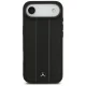Чехол Mercedes Leather Laurel Leaves Stripes MagSafe для iPhone 17 Air, Черный