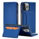 Чехол-книжка Magnet Card Case для iPhone 13 Pro с кошельком и подставкой синий