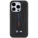 BMW iPhone 15 Pro vāciņš Grip Stand Smooth & Carbon, melns