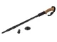 Skandināvu teleskopiskās nūjošanas staigāšanas nūjas 2 gab. ar korķa rokturi, Melns | Anti-Shock Nordic Walking...