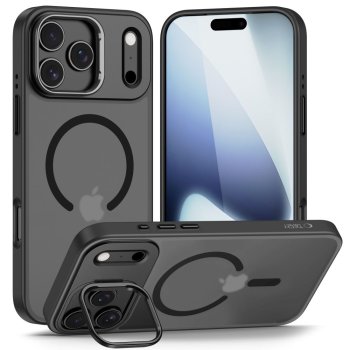 Tech-Protect iPhone 17 Pro Max vāciņš MagStand MagSafe, matēts melns