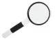 Classic Handheld Magnifying Glass 6x with 65mm Lens, Black and White