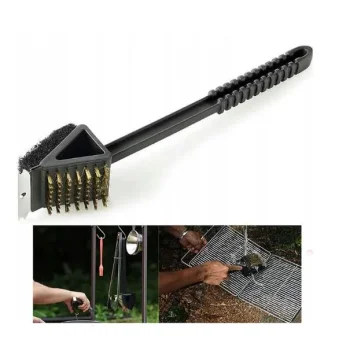 Grila Mangāla Barbekjū Tīrīšanas Birste Skrāpis / BBQ Tīrīšanas Piederumi, 3in1 | Grill Barbecue Cleaning...