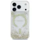 Guess Resin Bottom Glitter MagSafe vāciņš iPhone 18 Pro / 17 Pro, zelta