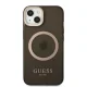 Guess Gold Outline Translucent MagSafe vāciņš iPhone 13 - Melns