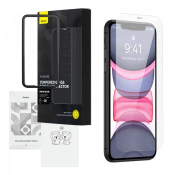 Apple iPhone XR / 11 6.1" Baseus Schott HD 0.3 mm Tempered Glass | Telefona Aizsargstikls Līdz Izliekumiem