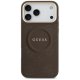 Guess Peony Hot Stamp MagSafe vāciņš iPhone 17 Pro Max Brūns