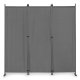 Dārza aizslietnis MultiGarden saliekams 3 paneļu 167x164 cm, pelēks