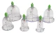 Vakuuma Pretcelulīta Masāžas Bankas Ķermenim, 12 gab. | Vacuum Suction Body Anti Cellulite Massage Cups