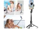 Selfiju nūja ar statīvu un Bluetooth pulti, 90 cm, melna
