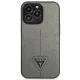 Guess Saffiano Triangle Logo vāciņš iPhone 13 Pro / 13, sudraba