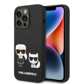 Karl Lagerfeld Karl & Choupette MagSafe Case for iPhone 14 Pro, Black