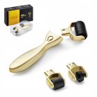 4Fizjo Derma Roller 3in1 Microneedle Mesotherapy Kit, Black/Gold
