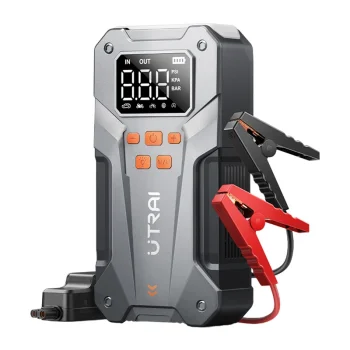 Daudzfunkcionāls auto palaidējs UTRAI JS20 ar kompresoru, 800 A, 10000 mAh