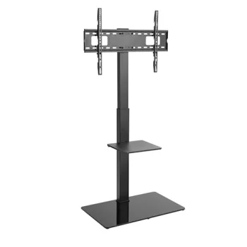 Напольная стойка для ТВ и дисплеев 37"-70", поворотная, черная