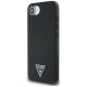 Guess Grained Triangle MagSafe vāciņš Apple iPhone 16e Melns