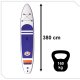 Piepūšamā Vienvietīgs SUP Dēlis Atpūtai, 380cm (līdz 160kg) l Inflatable One-Seater SUP Board for Outdoor...