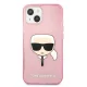 Чехол Karl Lagerfeld для iPhone 13 mini Glitter Karl\'s Head, розовый