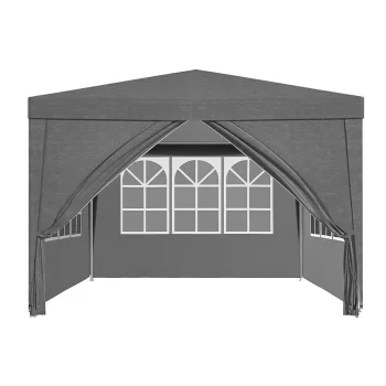 Садовый шатер / павильон Gotel PA10 с 4 стенками, 3x3 м, серый