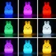Детский силиконовый LED ночник Зайчик с пультом и USB, белый