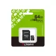 Карта памяти Kingston Canvas Select Plus microSD 64GB 100MB/s с адаптером, черная