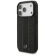 Mercedes-Benz Leather Laurel Leaves Stripes MagSafe Case for iPhone 17 Pro - Black