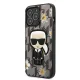 Чехол Karl Lagerfeld Flower Ikonik Karl для iPhone 13 / 13 Pro - серый