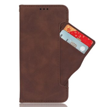 Samsung Galaxy A35 ( SM-A356E/DS ) Multiple Card Slots Design Wallet Stand Leather Book Case Cover, Brown | Чехол...