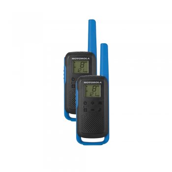 Motorola Talkabout Walkie Talkie T62 Twin-Pack + Charger, Blue | Rācija 2x Komplekts
