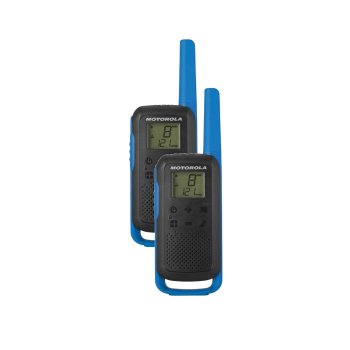 Motorola Talkabout Walkie Talkie T62 Twin-Pack + Charger, Blue | Rācija 2x Komplekts