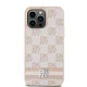 DKNY iPhone 14 Pro Max vāciņš Checkered Mono Pattern & Printed Stripes, rozā