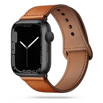 Tech-Protect Apple Watch siksniņa LeatherFit (42/44/45/49 mm), brūna