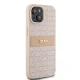 Чехол DKNY для iPhone 15 Mono Stripe & Metal Logo, розовый