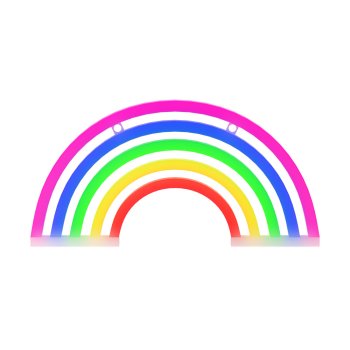 LED neona zīme Varavīksne Forever Light FLNE14X ar regulatoru USB sienas dekors, 5 krāsas